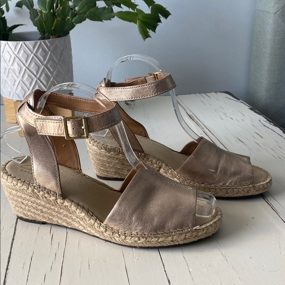 Clarks Petrina Selma Wedge Espadrilles 8.5